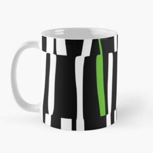 *Mug - "BlackWhite-pinch of Green" - Laurie Kress